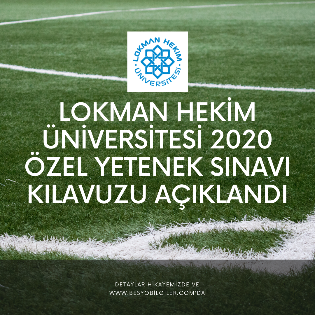 Lokman Hekim niversitesi 2020 snav klavuzu